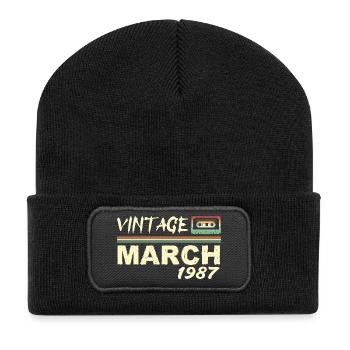 March 1987 - March 1987 - Recycled Patch Beanie - black - Front