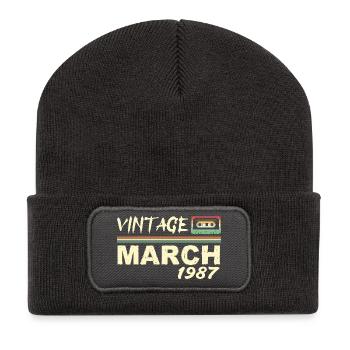Mars 1987 - March 1987 - Beanie recyclé à patch - charbon - Devant