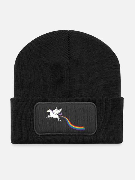 RAINBOW PROPULSION - Recycled Patch Beanie - black