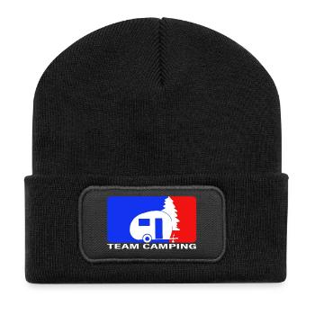 Camping d’équipe - Beanie recyclé à patch - noir - Devant