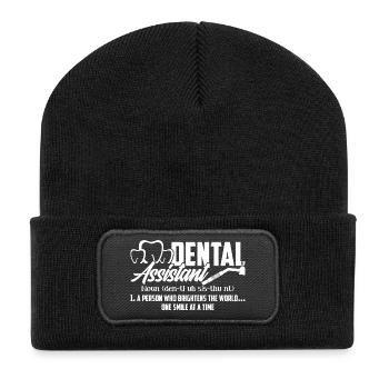 Dental Assistant A Person Who Brighters The World - Recycled Patch Beanie - black - Front