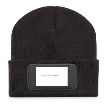 Beide Seiten gewinnen - Recycelte Patch Beanie - Dunkelgrau - Vorne