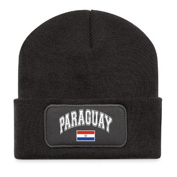 Drapeau du Paraguay - Beanie recyclé à patch - charbon - Devant