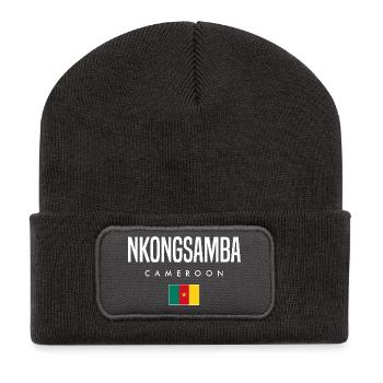 Nkongsamba Cameroun Camerounais - Beanie recyclé à patch - charbon - Devant