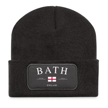 Bath England – Holiday Souvenir &amp; Gift - Recycled Patch Beanie - dark grey - Front