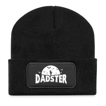 Dadster Drôle Effrayant Halloween Papa - Beanie recyclé à patch - noir - Devant