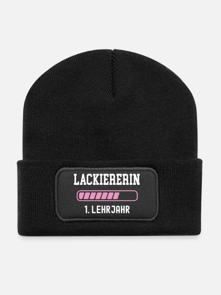 Varnisher apprenticeship 1 year apprenticeship painter - Recycled Patch Beanie - black