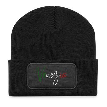 J’adore Venice, design minimaliste élégant - Beanie recyclé à patch - noir - Devant