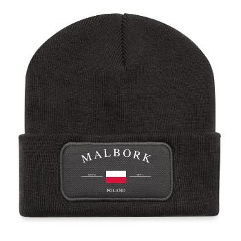Malbork Poland – Holiday Souvenir & Gift - Recycled Patch Beanie - dark grey - Front