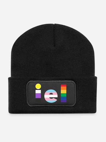Iel - Beanie recyclé à patch - noir