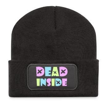 Dead Inside Kawaii Emo Punk Rock Anime Gothique Goth - Beanie recyclé à patch - charbon - Devant