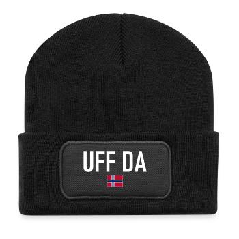 Amour - Drapeau de la Norvège - Norvège - Norvège - Beanie recyclé à patch - noir - Devant