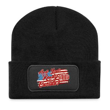 Gambling Fan Are You Ready To Casino - Recycelte Patch Beanie - Schwarz - Vorne