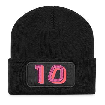 10. 10 ANS. 10e ANNIVERSAIRE. ANNIVERSAIRE 10 ANS. - Beanie recyclé à patch - noir - Devant