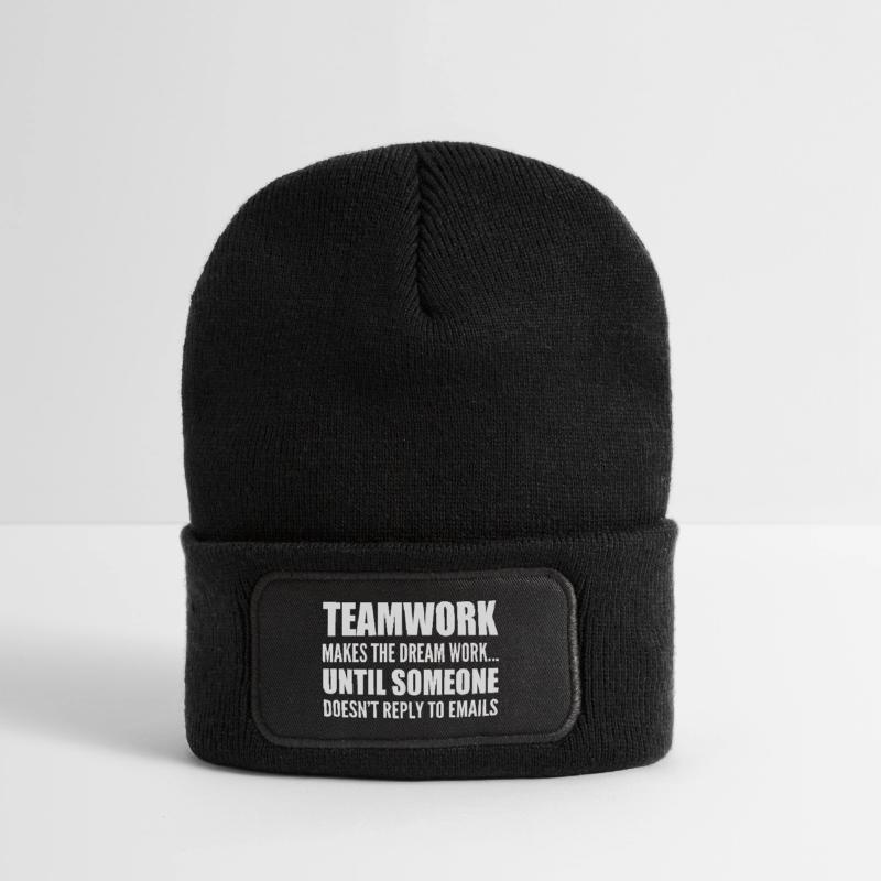 Teamwork... without email response Recycled Patch Beanie