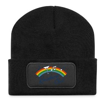 Rainbow Club Music Logo - Recycled Patch Beanie - black - Front