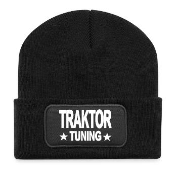 Tracteur - Beanie recyclé à patch - noir - Devant