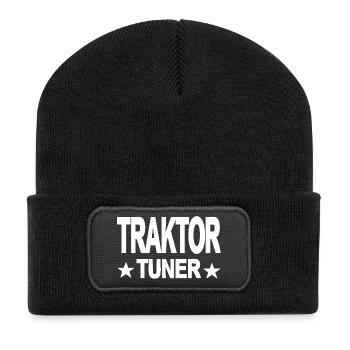 Tracteur - Beanie recyclé à patch - noir - Devant