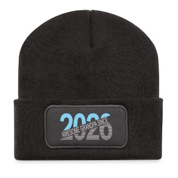 Awesome_grandpa_since_2026 - Recycled Patch Beanie - dark grey - Front