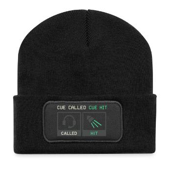 Theatre Technology Crew Stage Technician Sound - Recycled Patch Beanie - black - Front