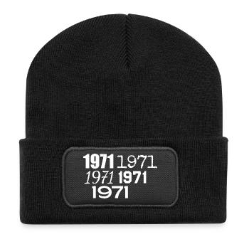 1971 - Recycled Patch Beanie - black - Front