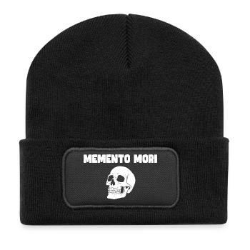 Crâne de Memento Mori - Beanie recyclé à patch - noir - Devant