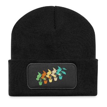 Pflanzenliebhaber Lustiger Garten-humor - Recycelte Patch Beanie - Schwarz - Vorne