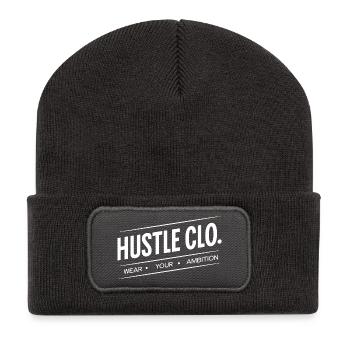 Hustle Clo Ambition Logo - Beanie recyclé à patch - charbon - Devant