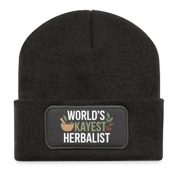 Certified Clinical Plant Medicine Expert Gear  - Recycled Patch Beanie - dark grey - Front