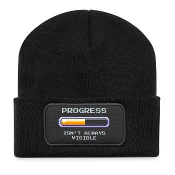 Invisible Progress | Social Work - Recycled Patch Beanie - black - Front