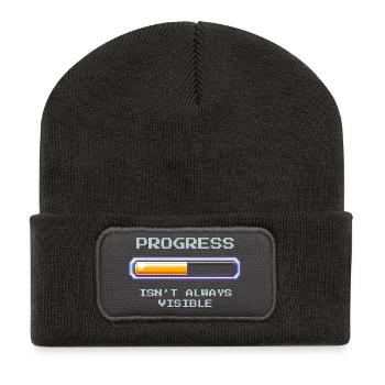 Invisible Progress | Social Work - Recycled Patch Beanie - dark grey - Front