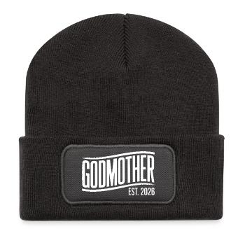 GODMOTHER EST 2026 Bold Logo - Recycled Patch Beanie - dark grey - Front