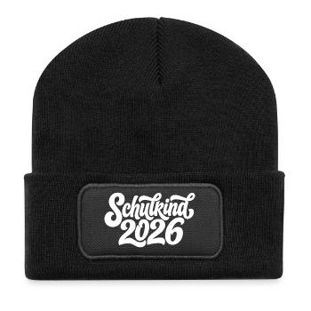 Écolier 2026 - Beanie recyclé à patch - noir - Devant