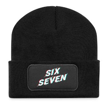 Typographie des bugs de Six Seven 67 Memes - Beanie recyclé à patch - noir - Devant