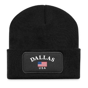 Dallas, USA - Recycelte Patch Beanie - Schwarz - Vorne
