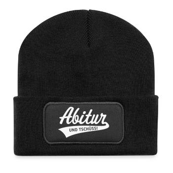 Abitur – and bye! (Graduation / White) - Recycled Patch Beanie - black - Front
