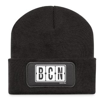 Barcelona BCN, City Hoodie, Shirt Souvenir - Recycelte Patch Beanie - Dunkelgrau - Vorne