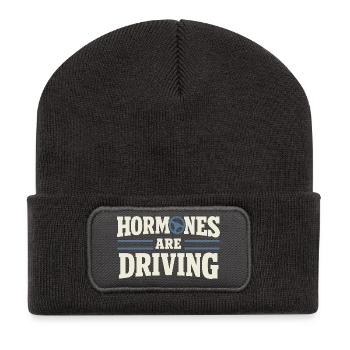 Perimenopause Humor Perimenopause - Recycelte Patch Beanie - Dunkelgrau - Vorne