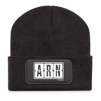 Stockholm ARN, City souvenir Tasche, Tasse, Polo - Recycelte Patch Beanie - Dunkelgrau - Vorne