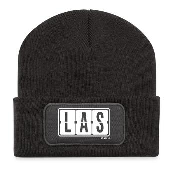 Las Vegas LAS, City souvenir Hoodie, T-Shirt, Cap - Recycelte Patch Beanie - Dunkelgrau - Vorne