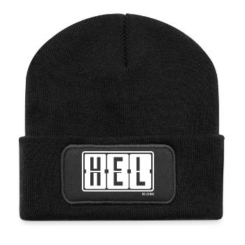 Helsinki HEL , City Souvenir T-Shirt, Hoodie, Cap - Recycelte Patch Beanie - Schwarz - Vorne