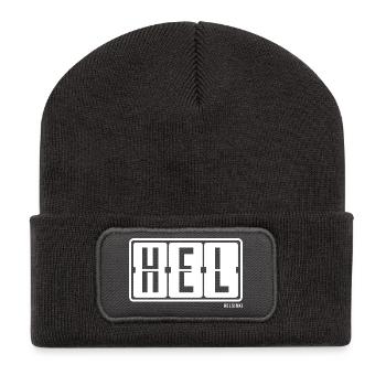 Helsinki HEL , City Souvenir T-Shirt, Hoodie, Cap - Recycelte Patch Beanie - Dunkelgrau - Vorne