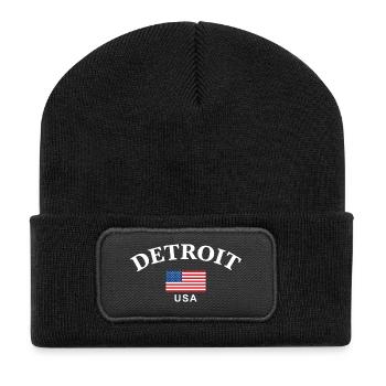 Detroit, USA - Recycled Patch Beanie - black - Front
