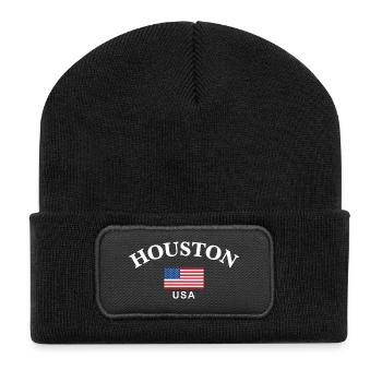Houston, USA - Recycelte Patch Beanie - Schwarz - Vorne
