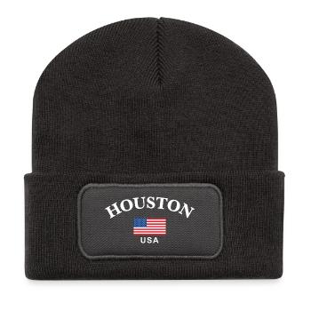Houston, États-Unis - Beanie recyclé à patch - charbon - Devant