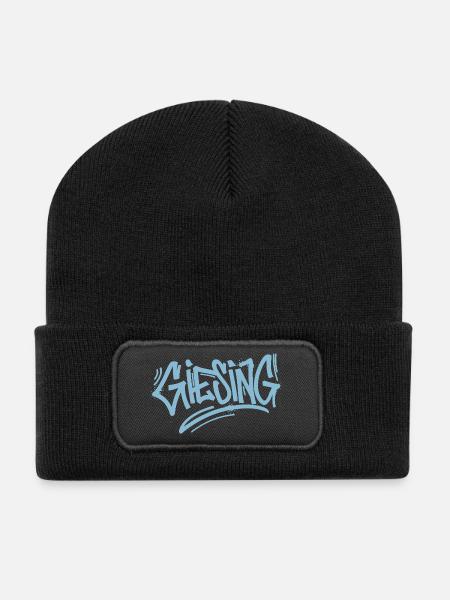 Giesing Graffiti - Recycelte Patch Beanie - Schwarz