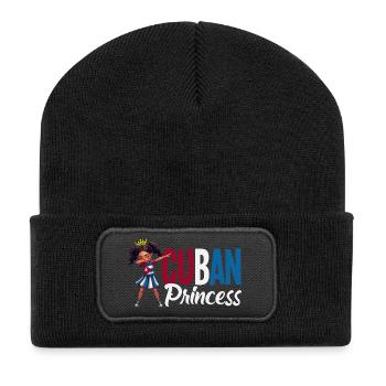 Cuba Pride & Home - Design du drapeau de Cuba - Beanie recyclé à patch - noir - Devant