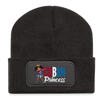 Cuba Pride & Home - Design du drapeau de Cuba - Beanie recyclé à patch - charbon - Devant
