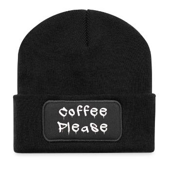 COFFEE_PLEASE - Recycled Patch Beanie - black - Front