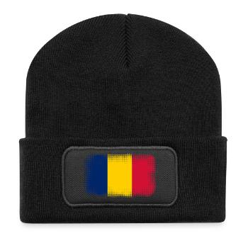 Land Tschad - Recycelte Patch Beanie - Schwarz - Vorne